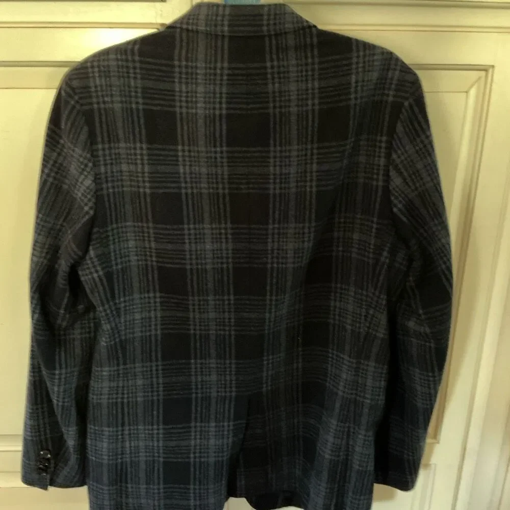 Banana Republic Wool Blend Gruppo Emmett’s Plaid Jacket Sz 40L